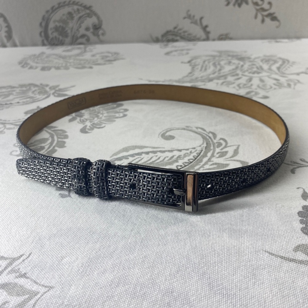 Vintage WCM New York Italian
Calfskin Leather Belt Grey Size Small